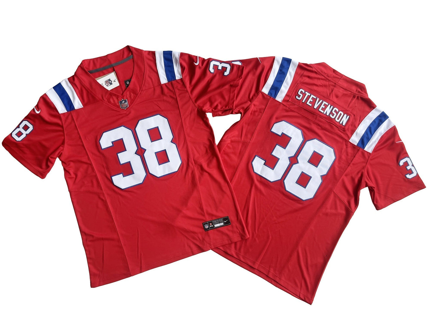 New England Patriots 38# Rhamondre Stevenson Limited Jersey-red football jersey product view 1