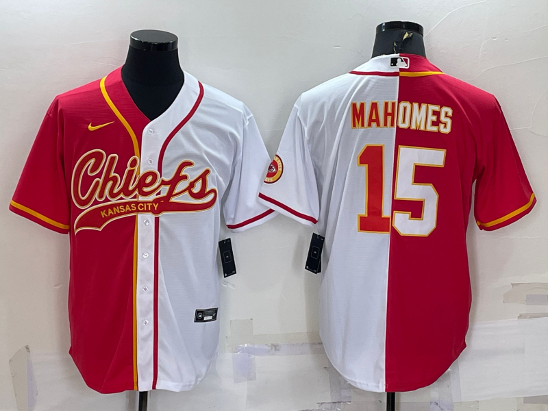 Men's Kansas City Chiefs Patrick Mahomes Red/White Game Jersey Joint Edition football jersey product view 1