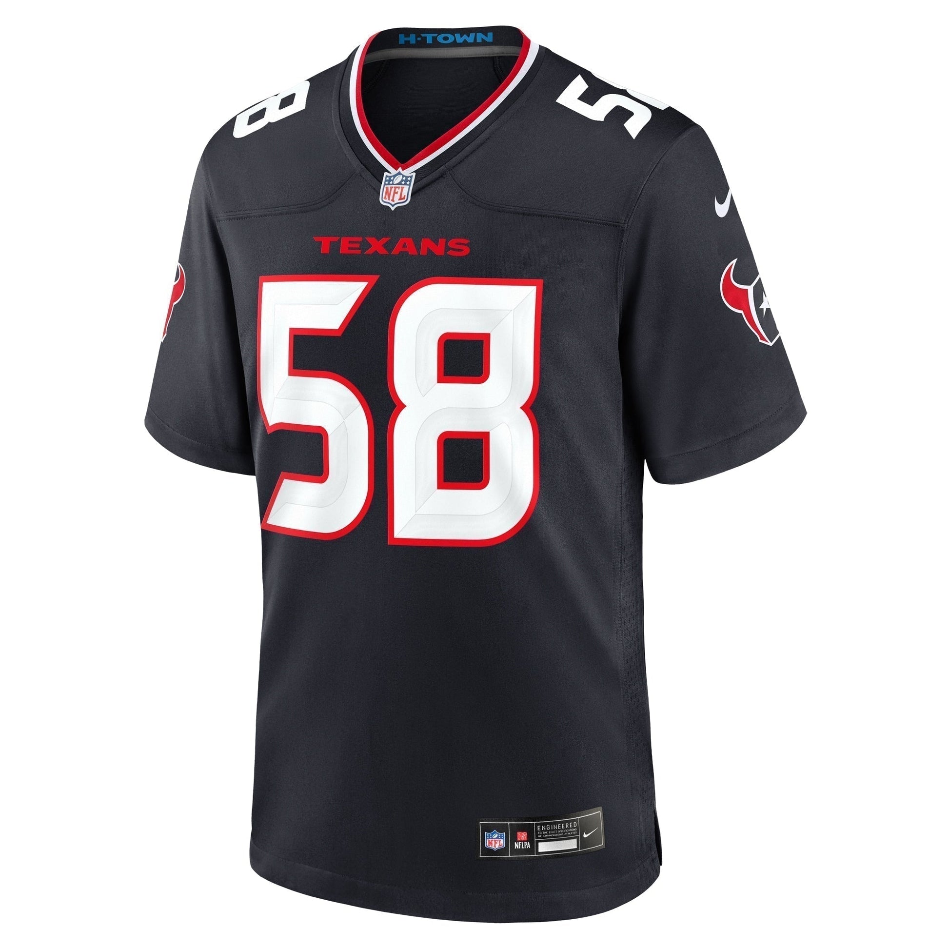McTelvin Agim Houston Texans Team Game Jersey - Navy football jersey product view 2