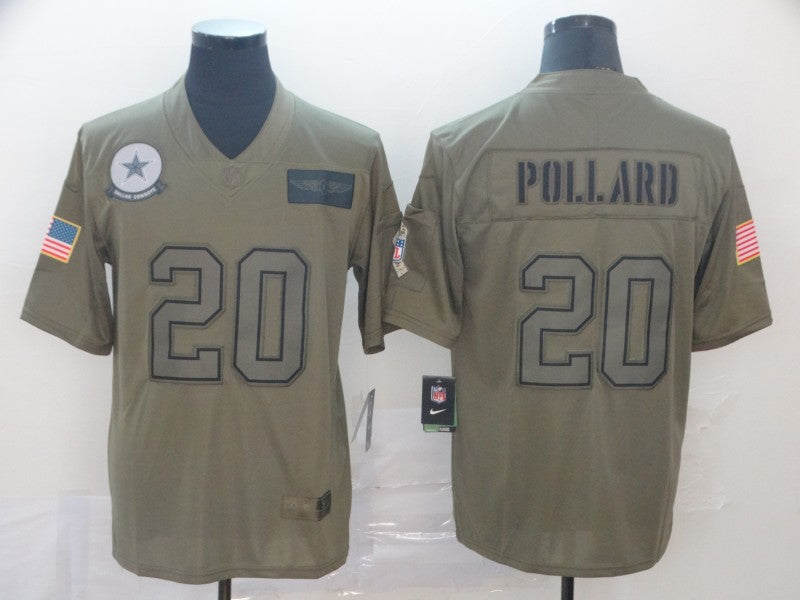 Men's Dallas Cowboys Tony Pollard #20 Brown Game Jersey1 football jersey product view 1