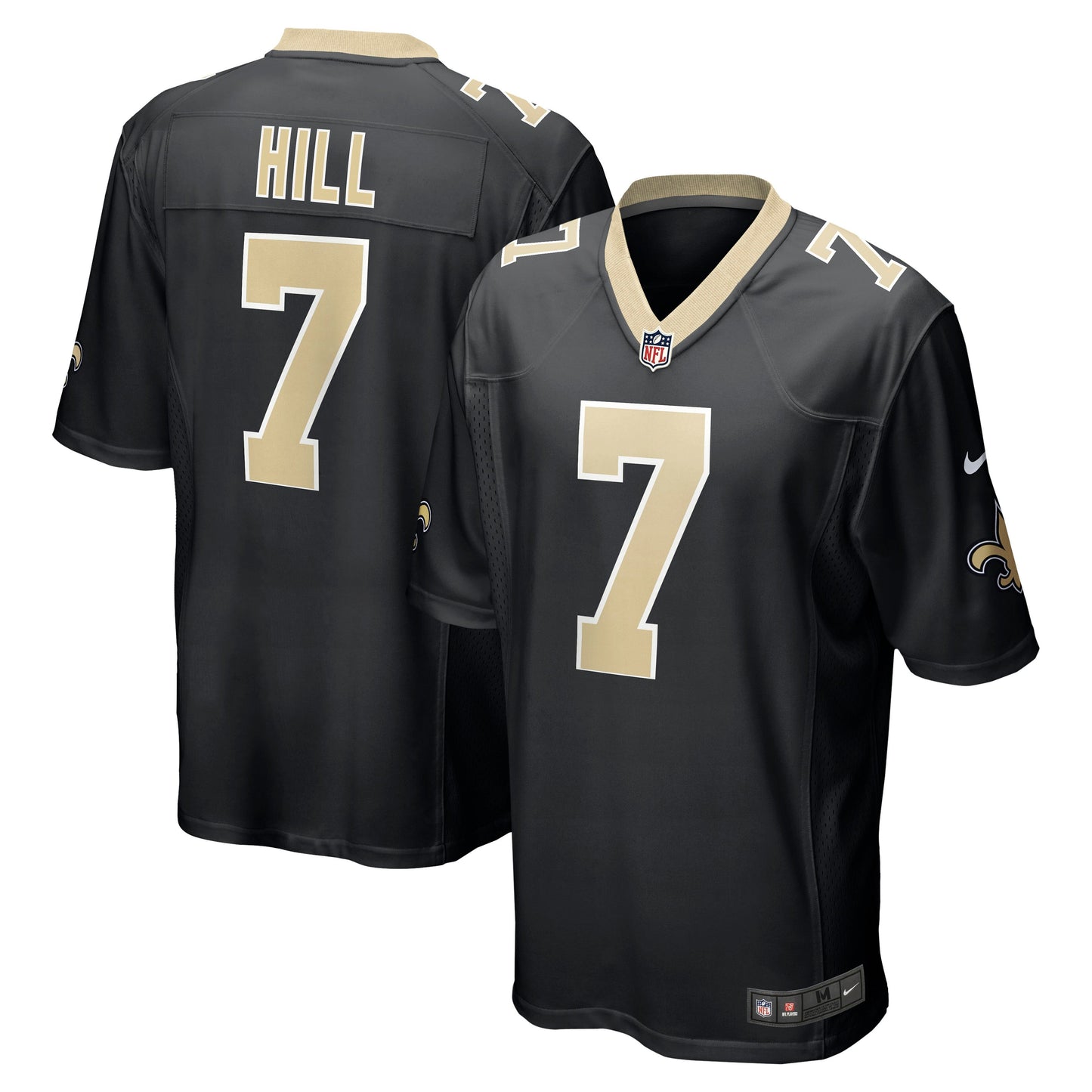 Taysom Hill New Orleans Saints Game Jersey - Black football jersey product view 1