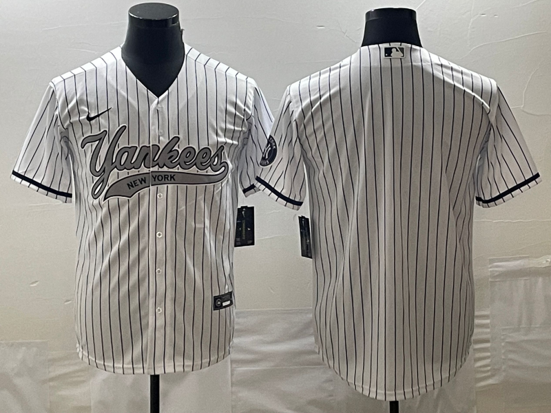 Men's New York Yankees White Blank Jersey Joint Edition baseball jersey product view 1