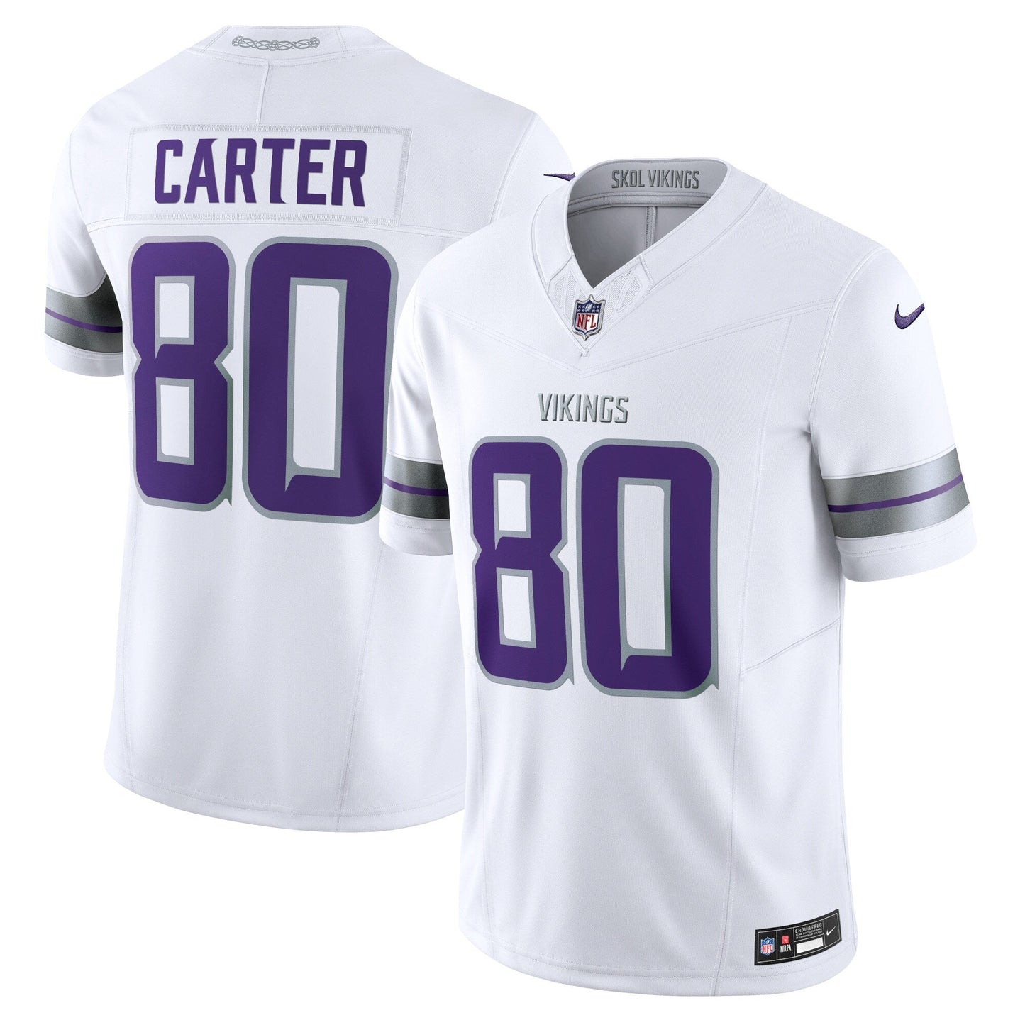 Cris Carter Minnesota Vikings Alternate Vapor F.U.S.E. Retired Limited Jersey - White football jersey product view 1