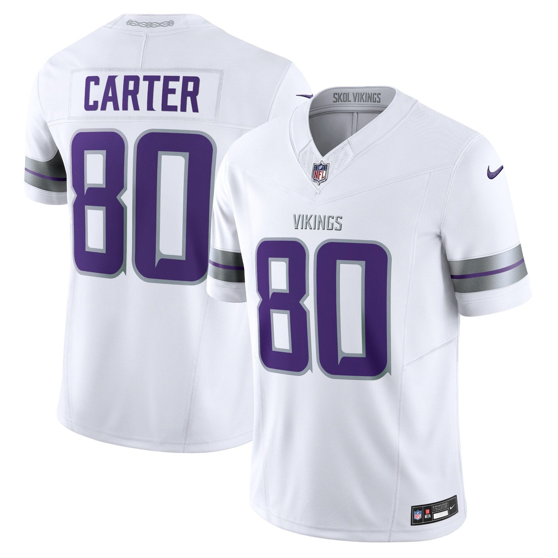 Cris Carter Minnesota Vikings Alternate Vapor F.U.S.E. Retired Limited Jersey - White football jersey product view 1