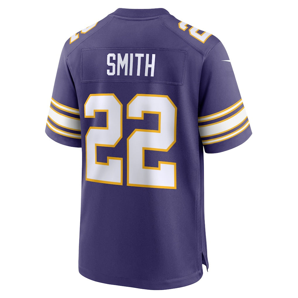 M.Vikings #22 Harrison Smith Purple Classic Player Game Jersey football jersey product view 1