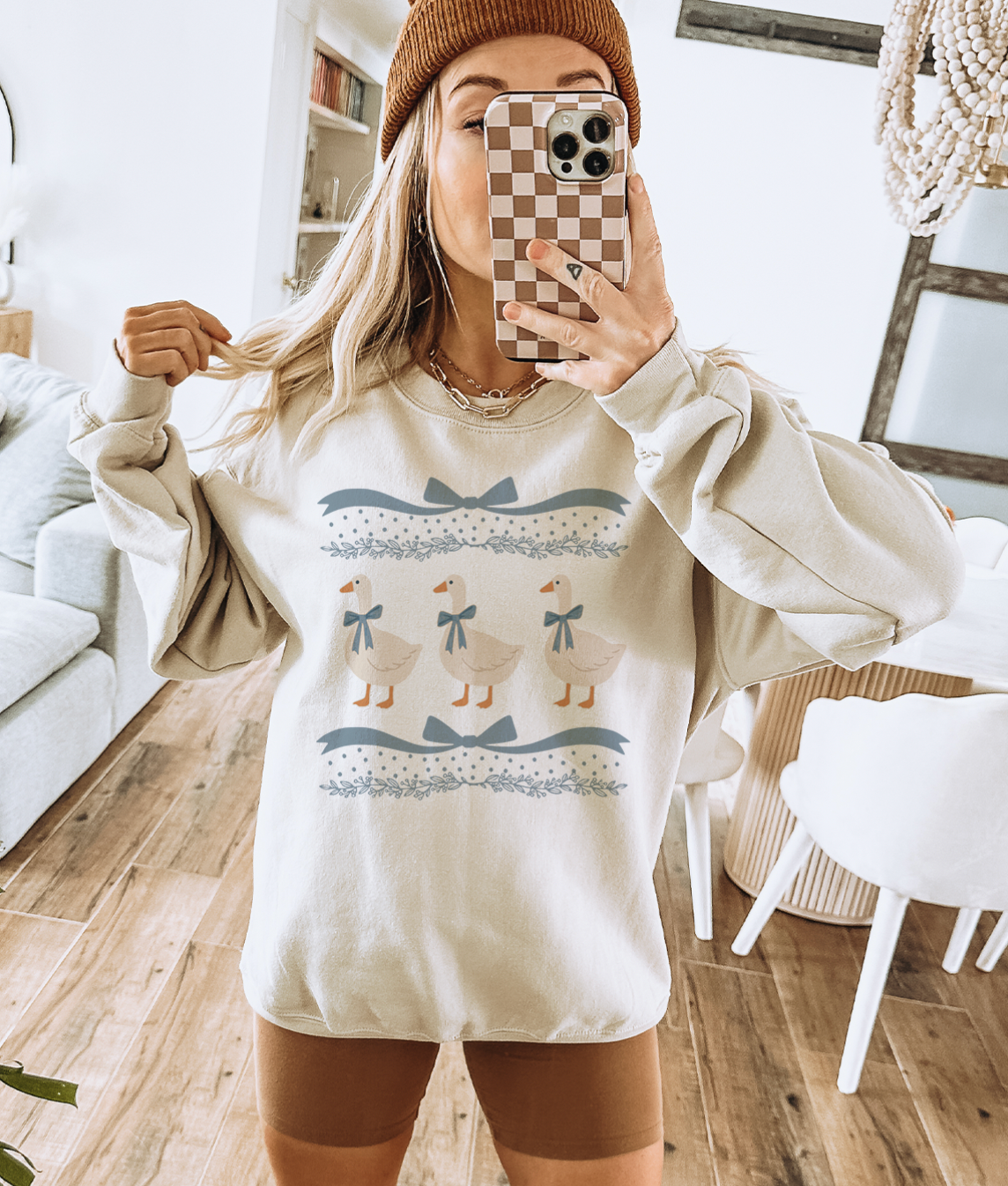 Blue Ribbon Goose - Tee or Sweatshirt Unisex T-shirt, Sweatshirt, Hoodie, Long Sleeve Tee - T-Shirt, Sweatshirt, Hoodie