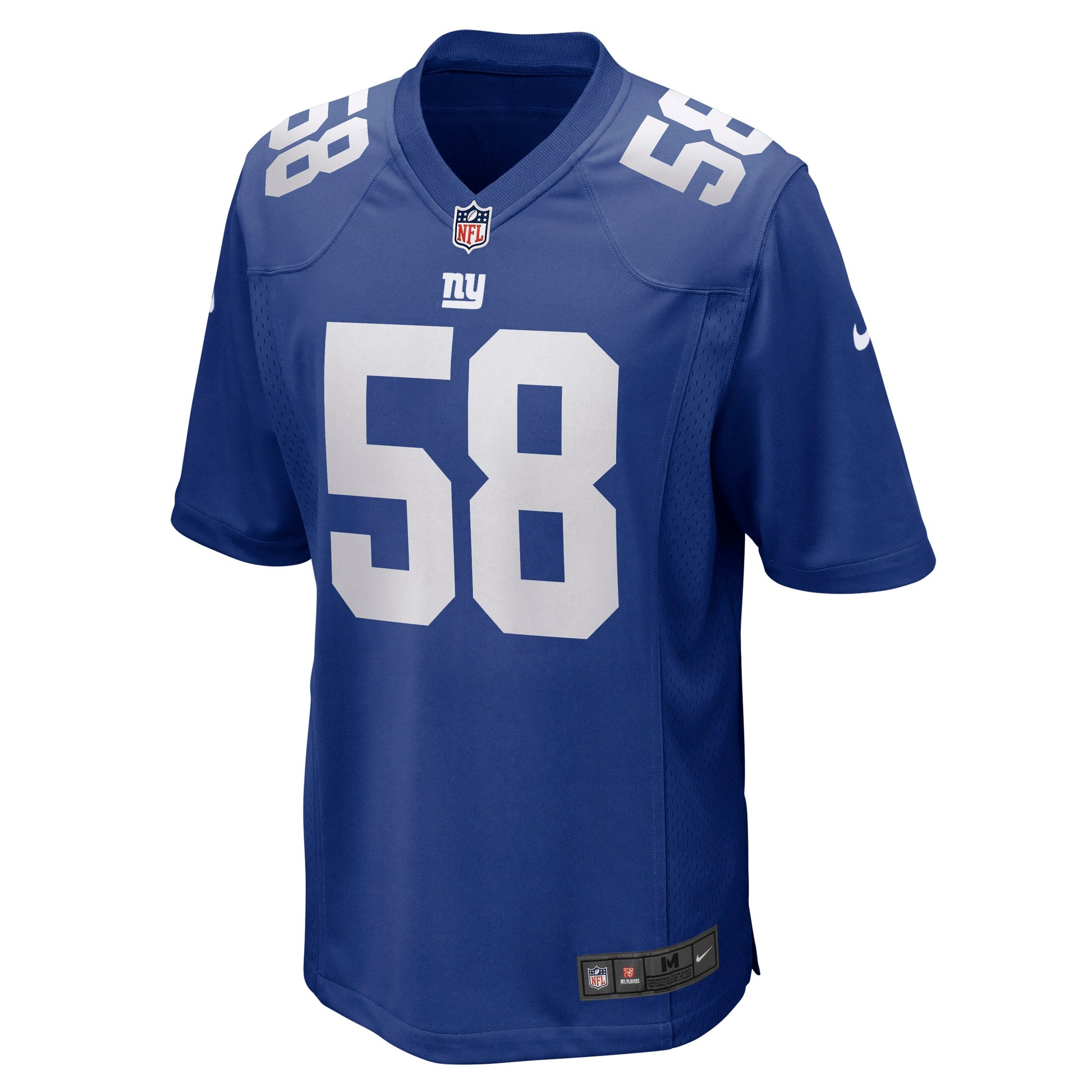 Casey Kreiter New York Giants Game Jersey - Royal football jersey product view 2