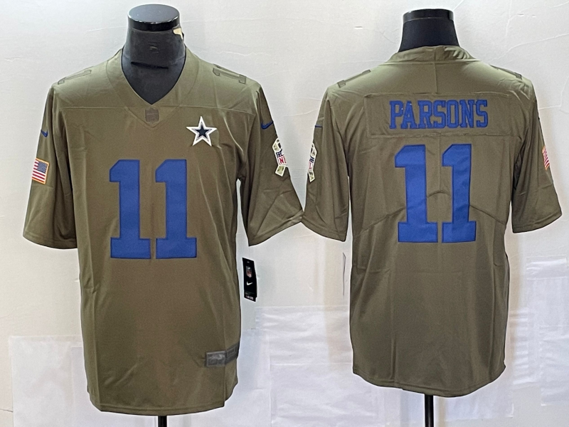 Men's Dallas Cowboys Micah Parsons #11 Brown Player Jersey1 football jersey product view 1