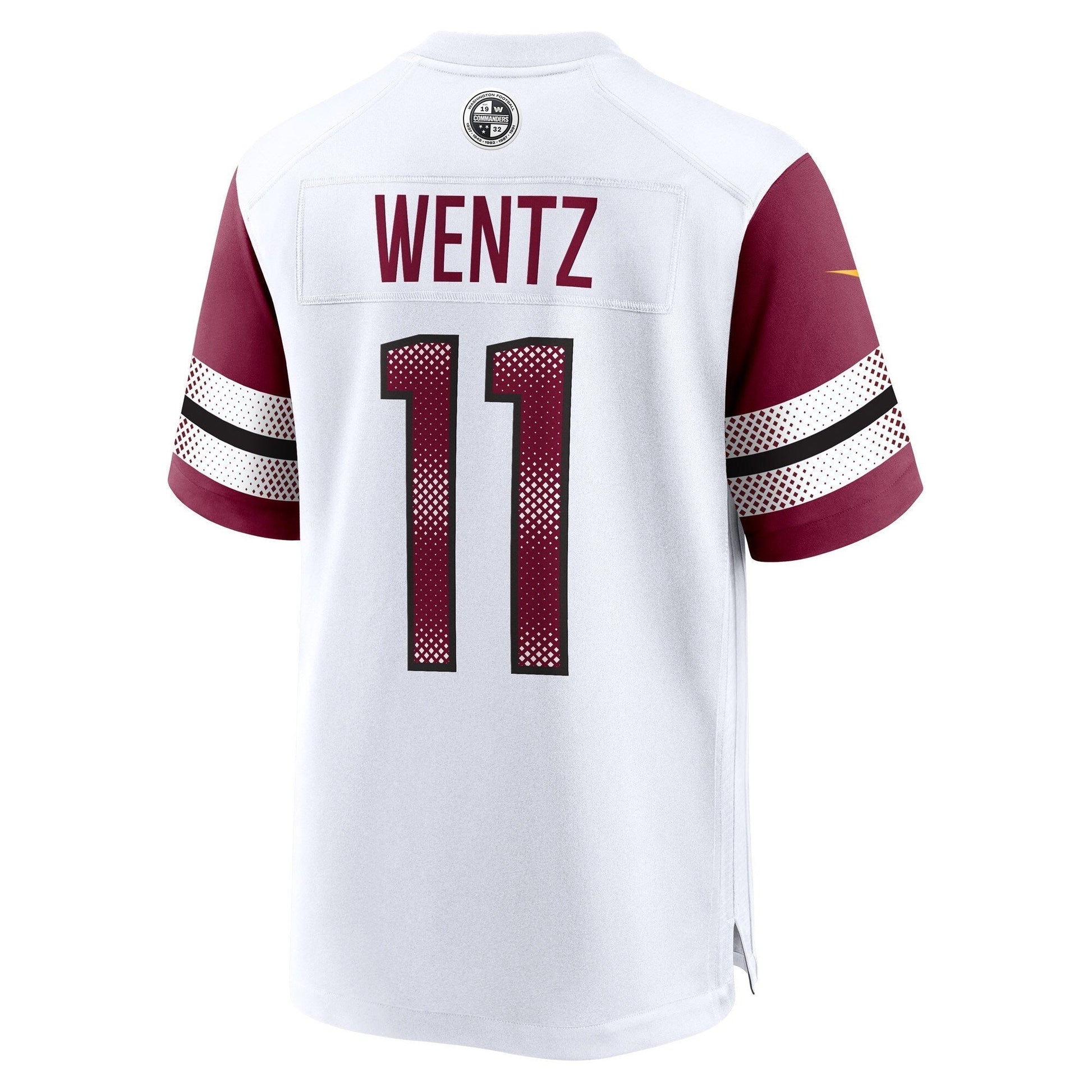 Carson Wentz Washington Commanders Game Jersey - White football jersey product view 3