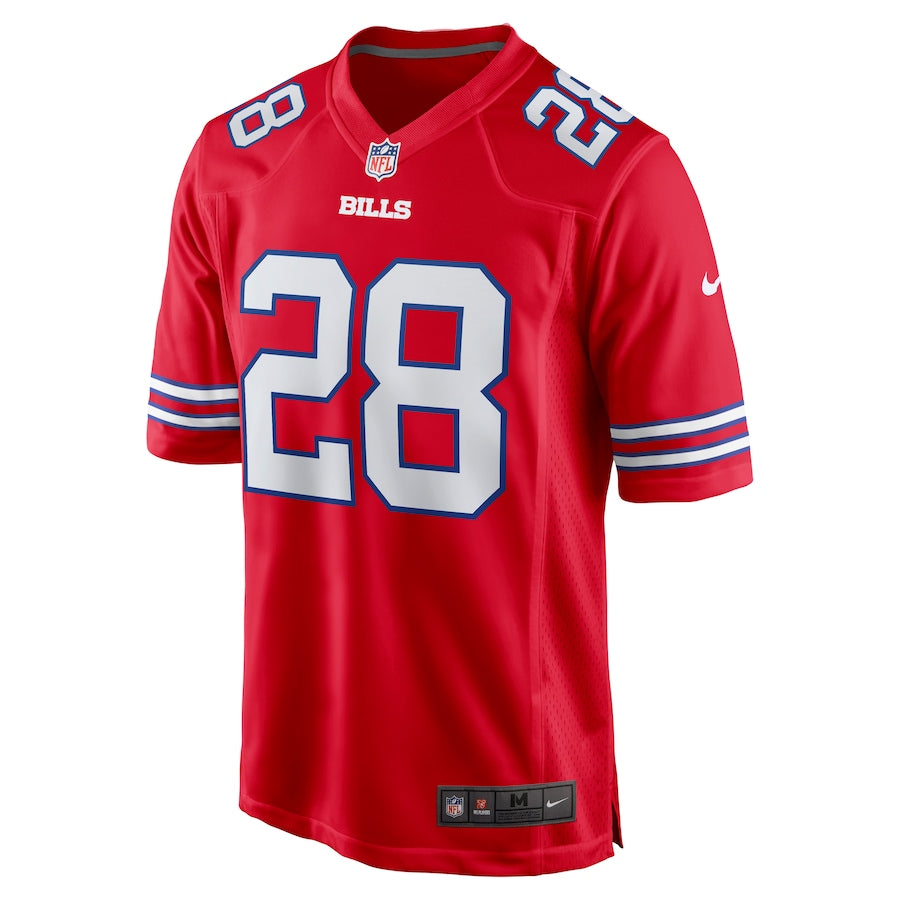 Men's Buffalo Bills James Cook Red Alternate Game Jersey football jersey product view 2