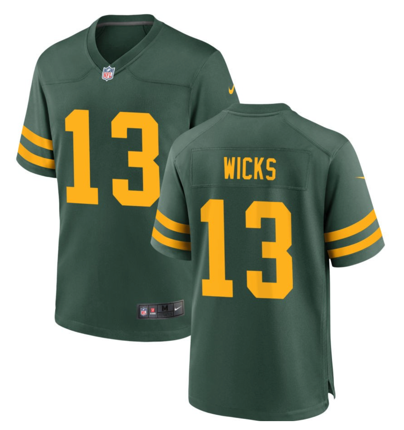 Dontayvion Wicks Green Bay Packers Jersey football jersey product view 1