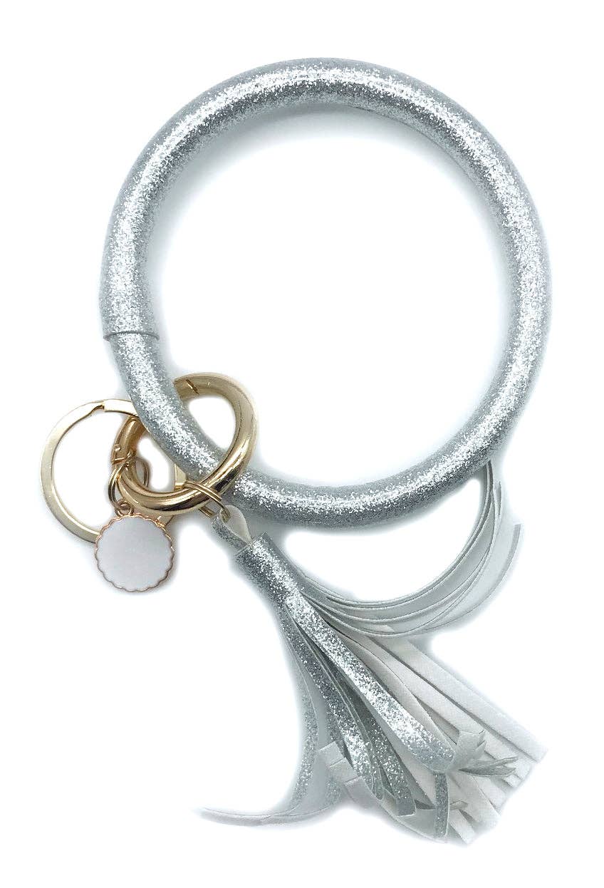 KC-8845 Silver Glitter Wristlet Key Chain Unisex T-shirt, Sweatshirt, Hoodie, Long Sleeve Tee - T-Shirt, Sweatshirt, Hoodie