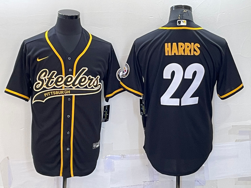 Men's Pittsburgh Steelers Najee Harris Black Vapor Limited Jersey football jersey product view 1