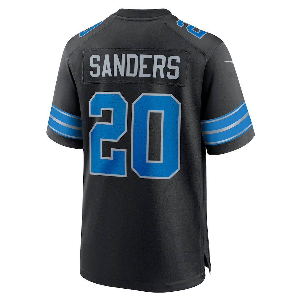 D.Lions #20 Barry Sanders Black 2nd Alternate Retired Player Game Jersey football jersey product view 1