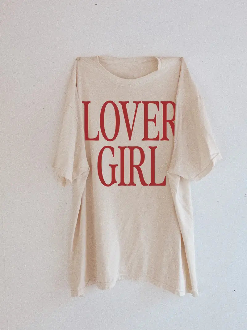 Lover Girl Valentine Tee - Ivory Unisex T-shirt, Sweatshirt, Hoodie, Long Sleeve Tee - T-Shirt, Sweatshirt, Hoodie