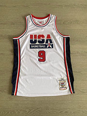 Dream Team Jordan White 9 MN basketball jersey product view 1