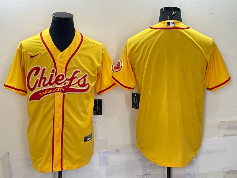 Men's Kansas City Chiefs Gold Blank Jersey football jersey product view 1