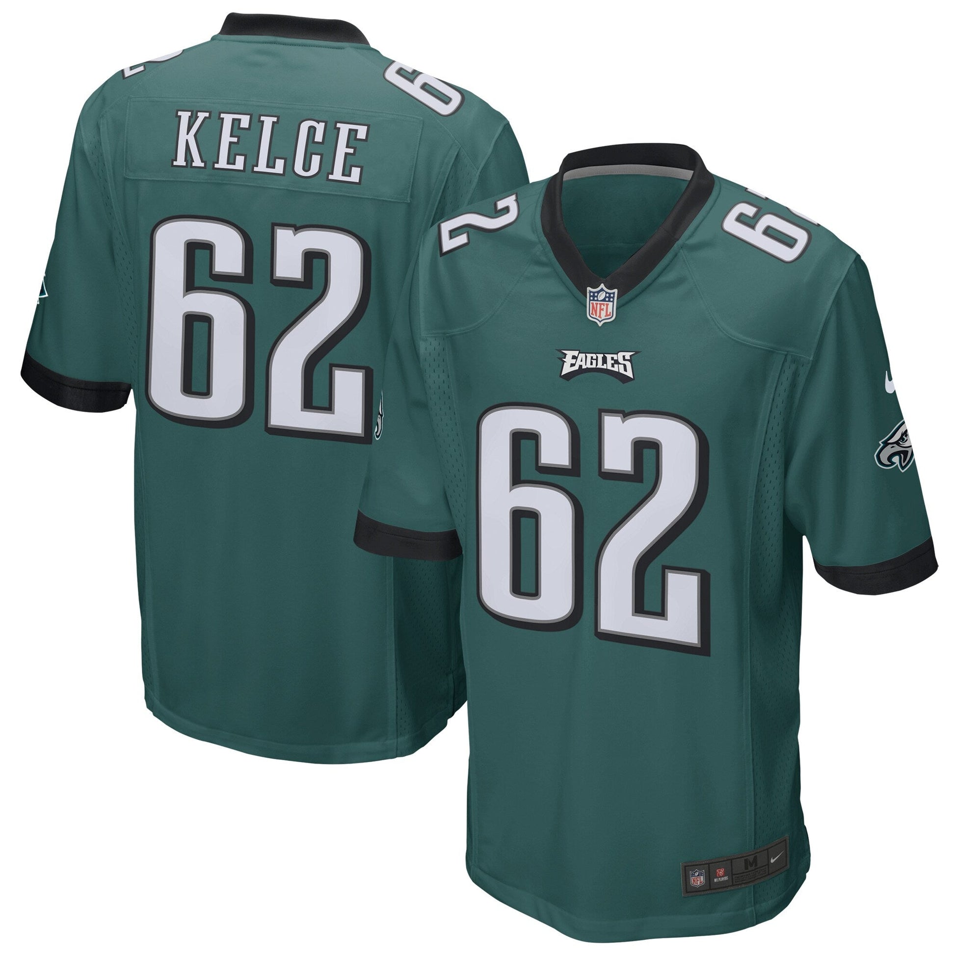 Jason Kelce Philadelphia Eagles Game Jersey - Midnight Green football jersey product view 1