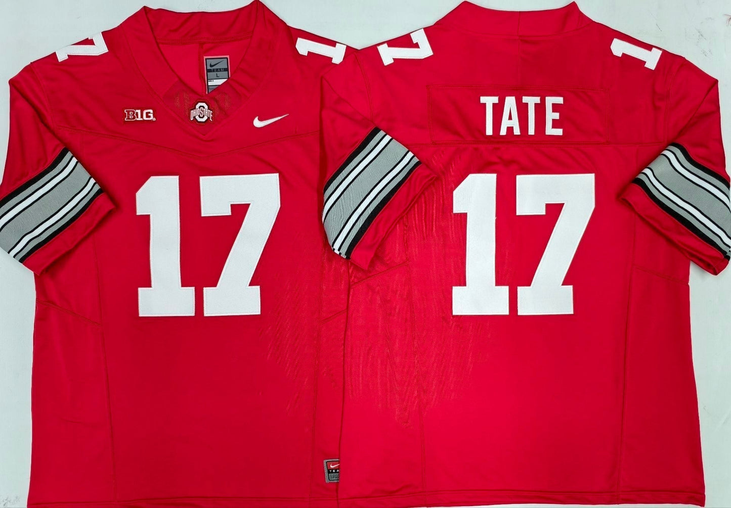 Men's Ohio State Buckeyes Carnell Tate Red Player Jersey sports jersey product view 1