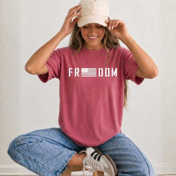 Freedom Flag Premium T-Shirt, Crimpson Unisex T-shirt, Sweatshirt, Hoodie, Long Sleeve Tee - T-Shirt, Sweatshirt, Hoodie