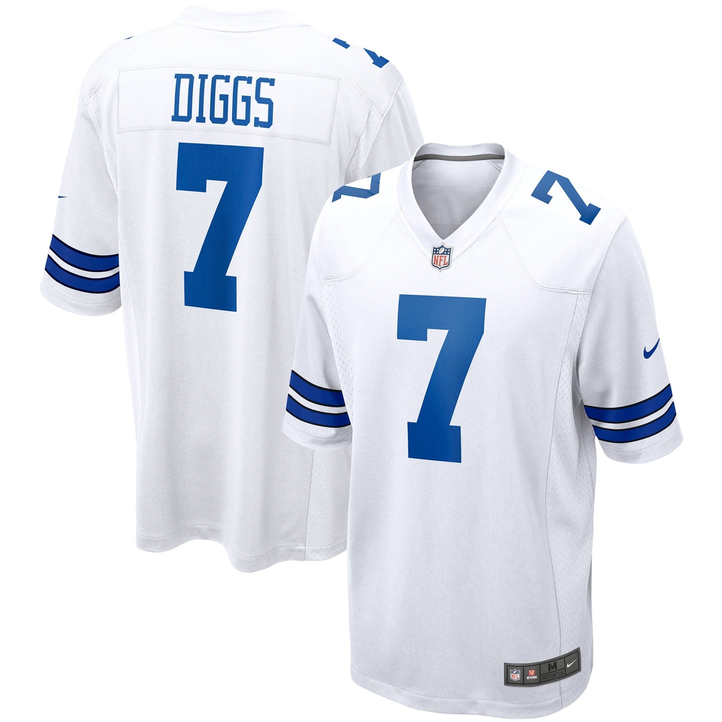 Trevon Diggs Dallas Cowboys Game Jersey - White football jersey product view 1