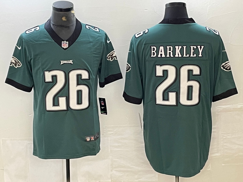 Men's Philadelphia Eagles Saquon Barkley Midnight Green Game Player Jersey football jersey product view 1