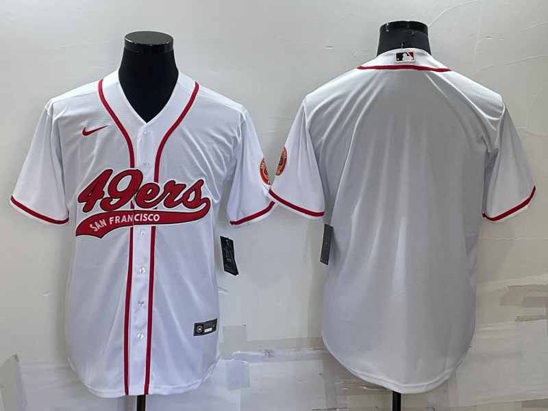 Men's San Francisco 49ers White Blank Jersey1 football jersey product view 1