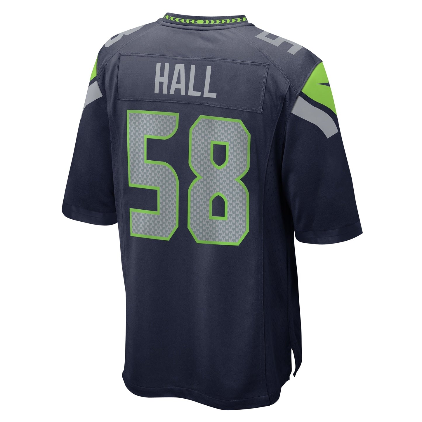 Derick Hall Seattle Seahawks Game Jersey - College Navy football jersey product view 3