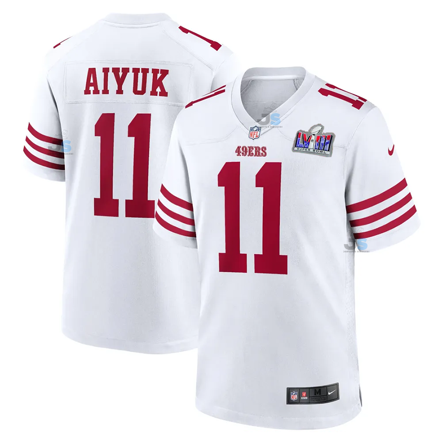 Brandon Aiyuk San Francisco 49ers Super Bowl 2024 Jersey football jersey product view 1