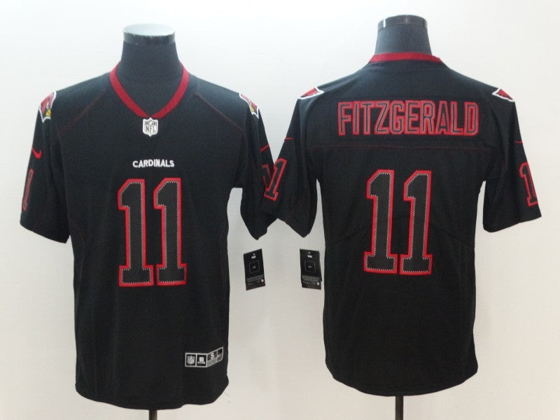 Men's Arizona Cardinals Larry Fitzgerald #11 Black Authentic Game Jersey1 football jersey product view 1