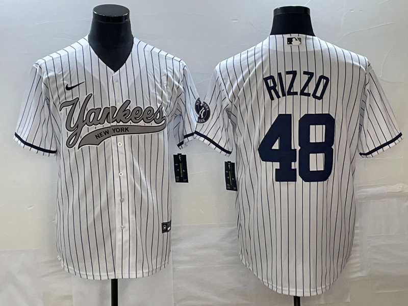 Men's New York Yankees Anthony Rizzo #48 White Player Jersey Joint Edition baseball jersey product view 1