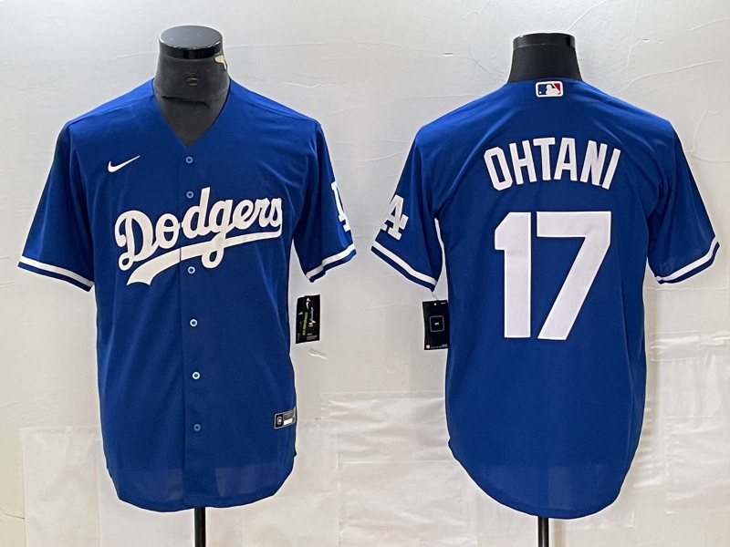 Men's Los Angeles Dodgers Shohei Ohtani Blue Replica Game Jersey baseball jersey product view 1
