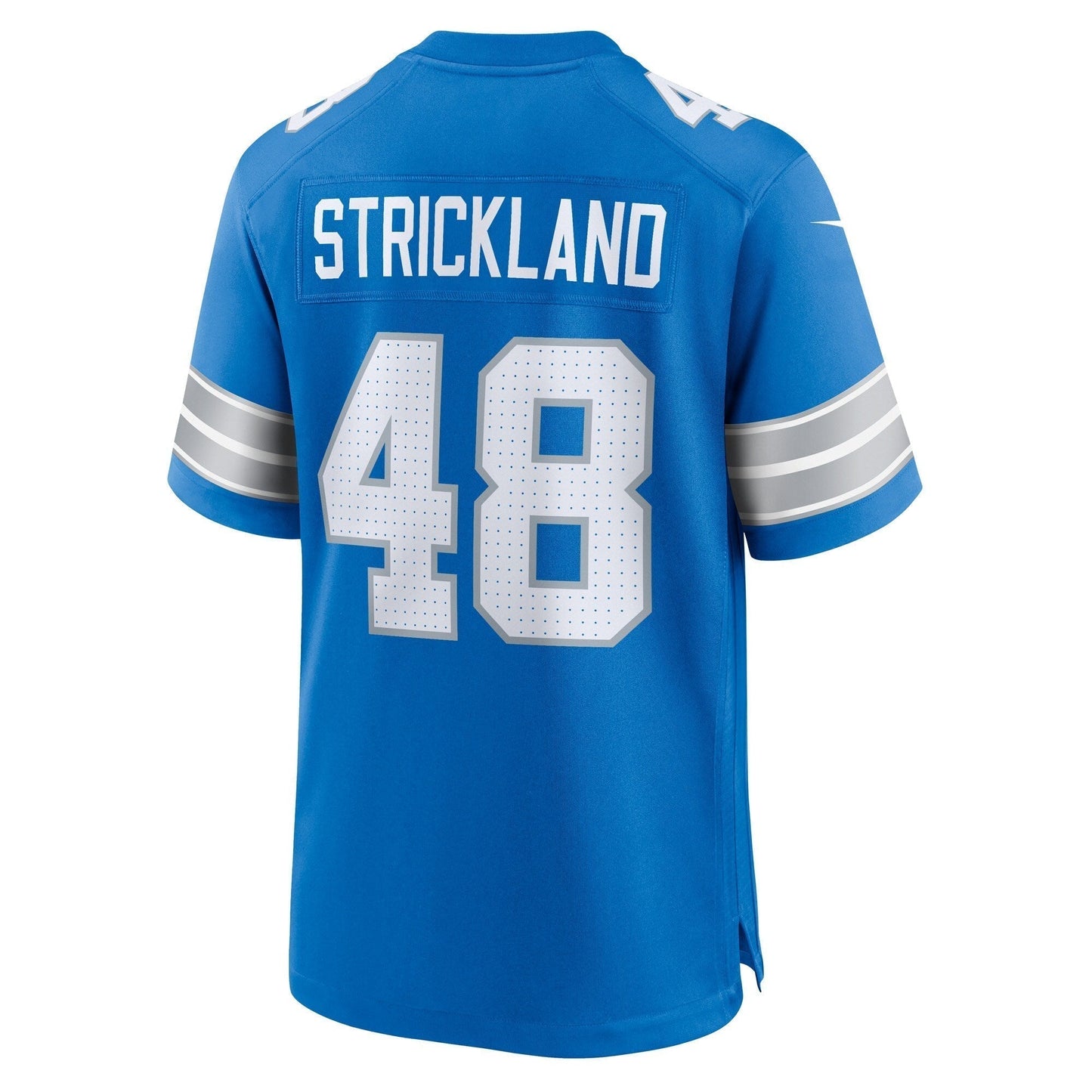 Loren Strickland Detroit Lions Game Jersey - Blue football jersey product view 3