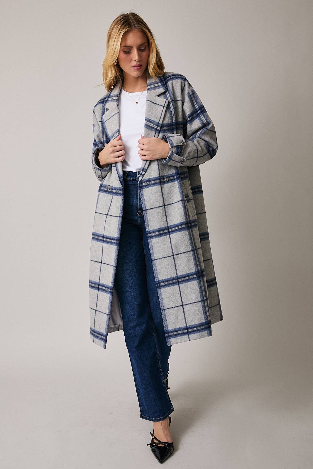 Long Sleeve Coat in Plaid Unisex T-shirt, Sweatshirt, Hoodie, Long Sleeve Tee - T-Shirt, Sweatshirt, Hoodie