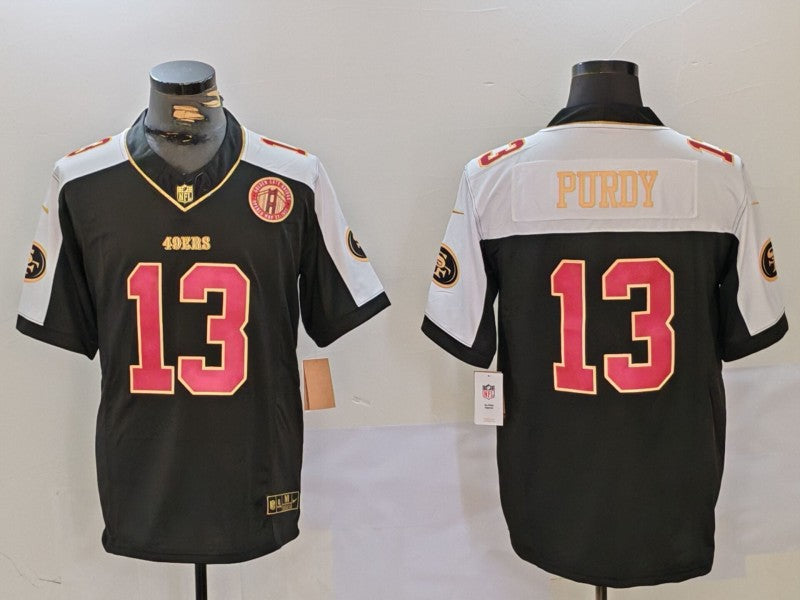 Men's San Francisco 49ers Brock Purdy Black Alternate Player Jersey football jersey product view 1
