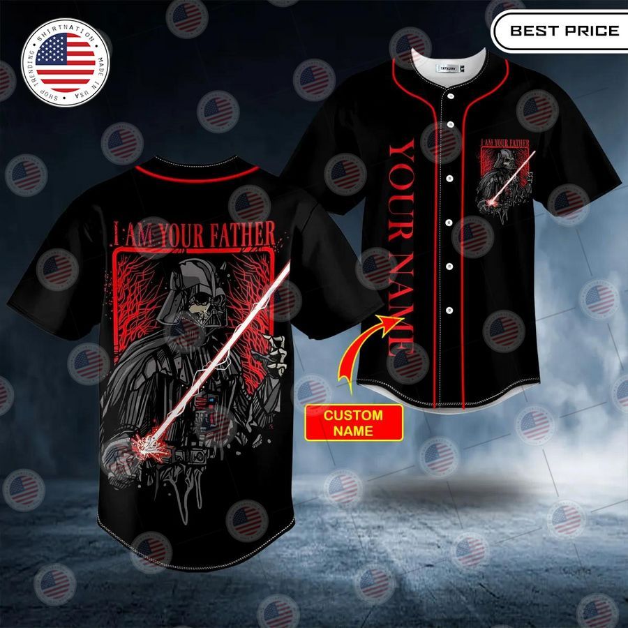 BEST I Am Your Father Darth Vader Custom Baseball Jersey Unisex T-shirt, Sweatshirt, Hoodie, Long Sleeve Tee - T-Shirt, Sweatshirt, Hoodie