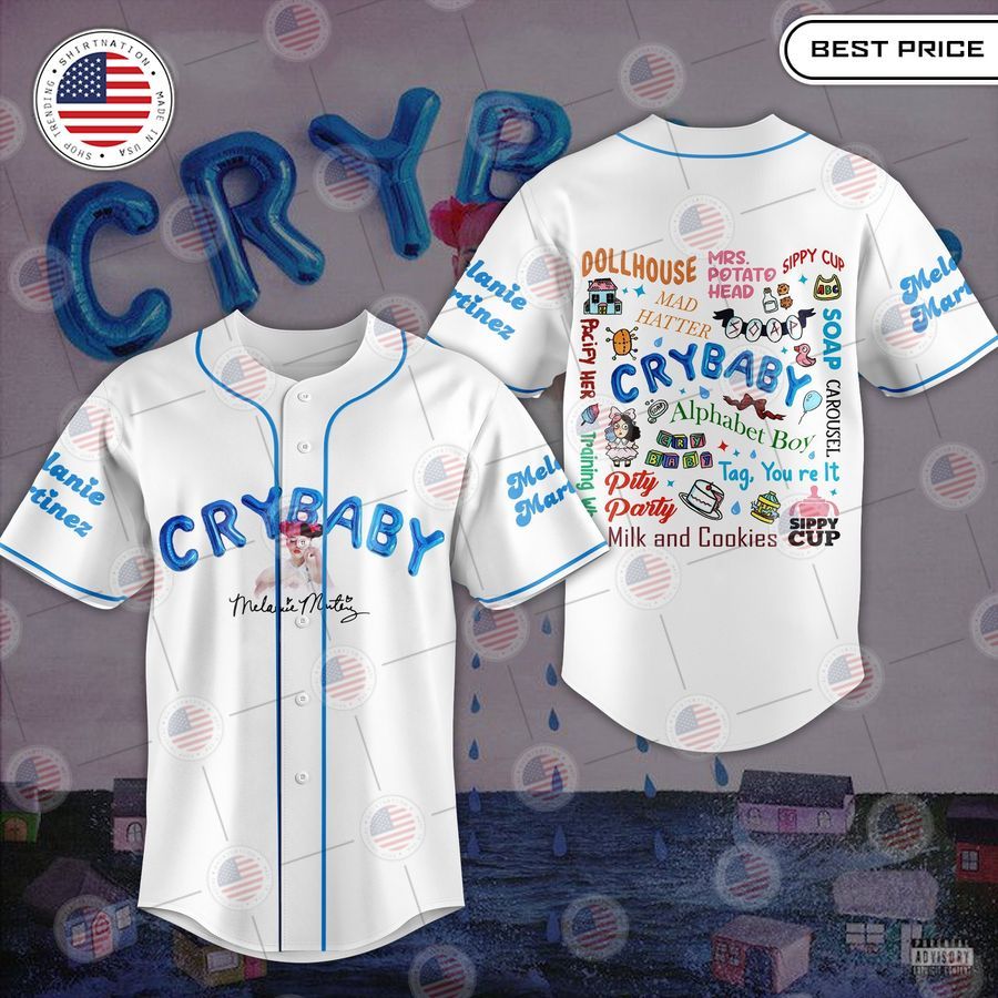 BEST Melanie Martinez Cry Baby Blue Baseball Jersey Unisex T-shirt, Sweatshirt, Hoodie, Long Sleeve Tee - T-Shirt, Sweatshirt, Hoodie