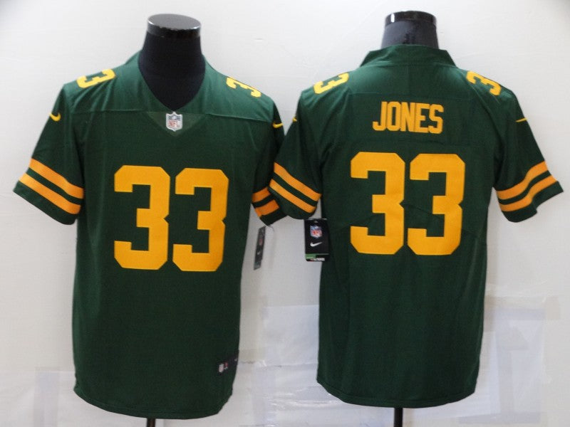 Men's Green Bay Packers Aaron Jones Green Alternate Legend Player Jersey football jersey product view 1