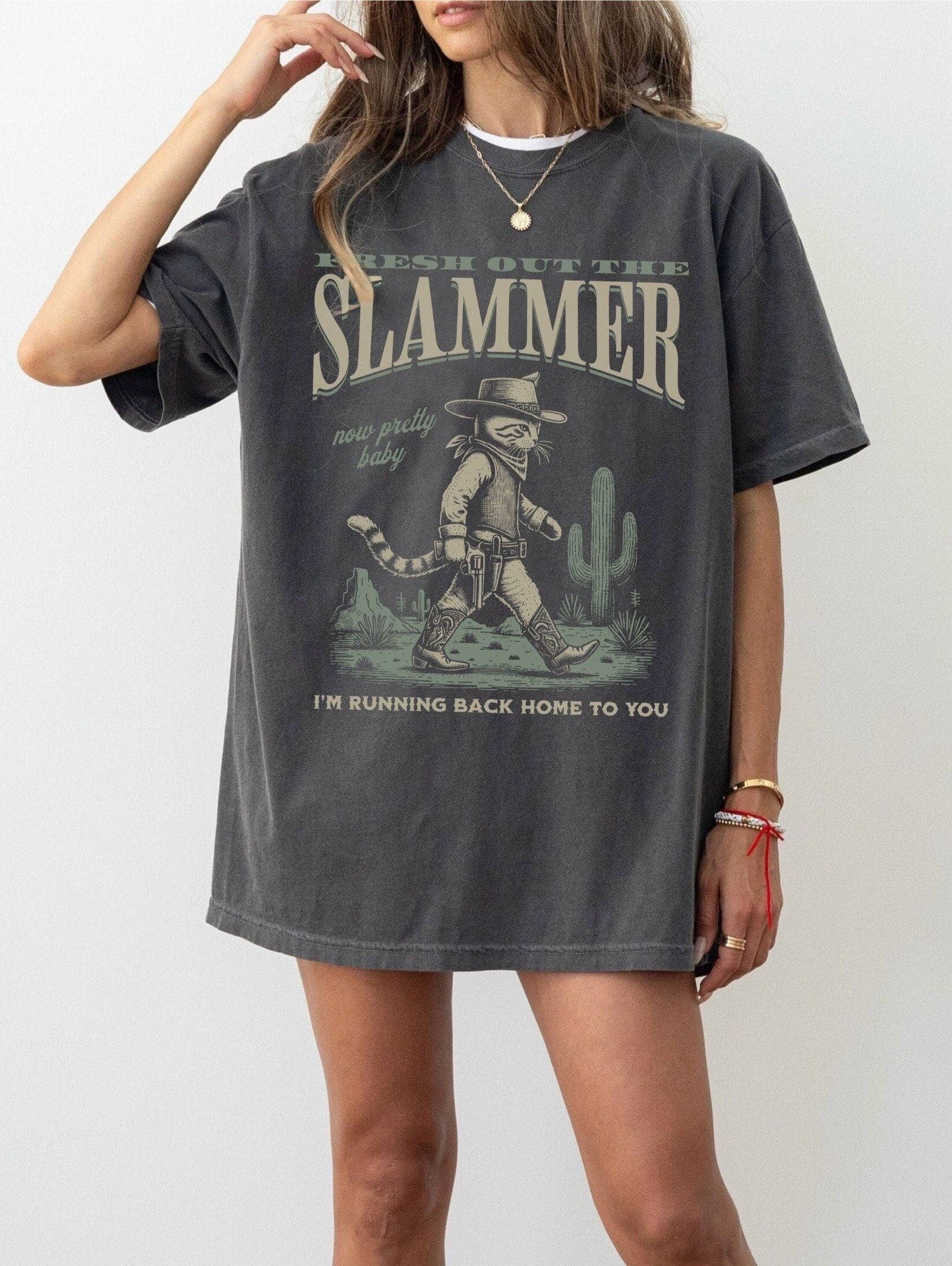 Out the Slammer Shirt - Cowboy Aesthetic Gift For Her Tee Unisex T-shirt, Sweatshirt, Hoodie, Long Sleeve Tee - T-Shirt, Sweatshirt, Hoodie
