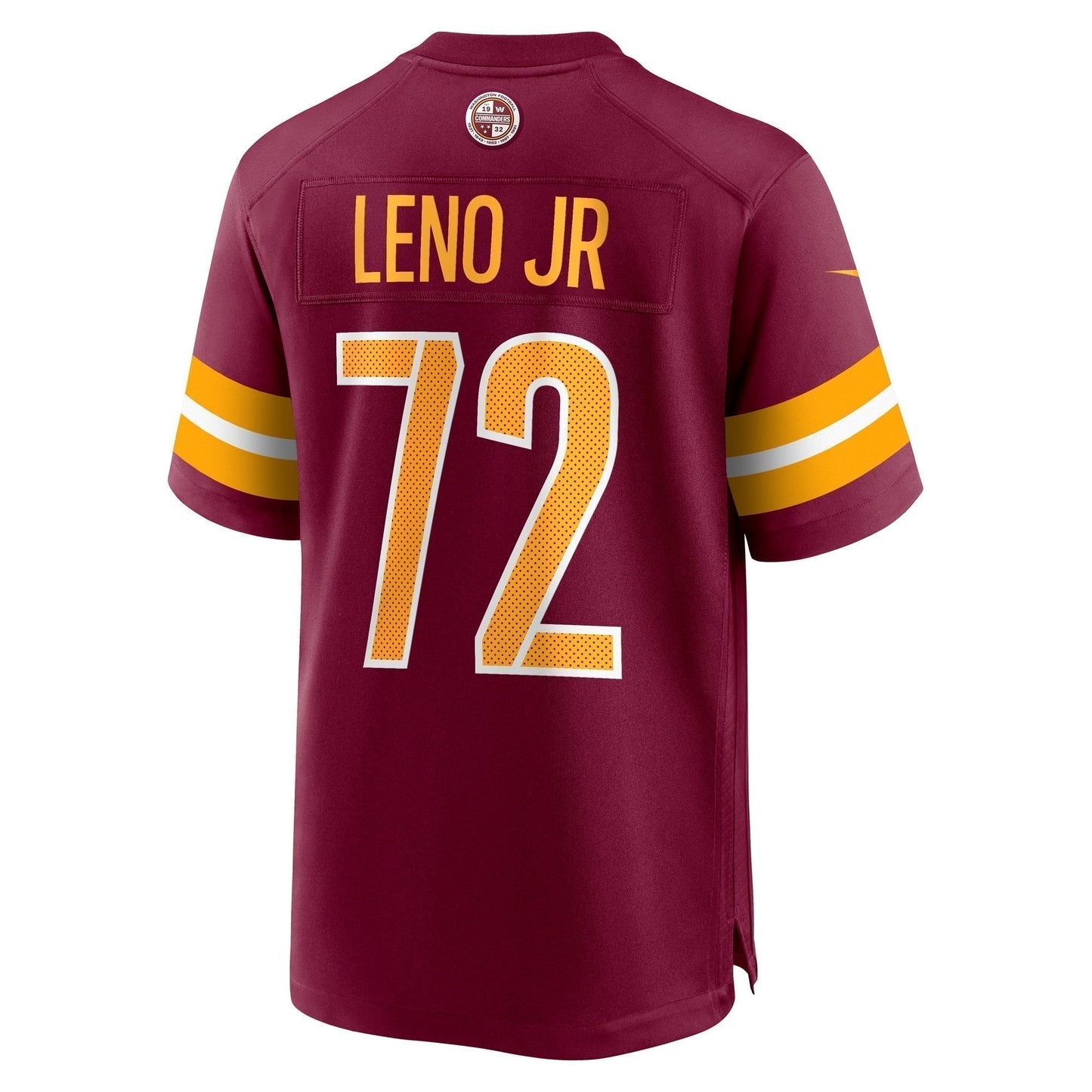 Charles Leno Jr. Washington Commanders Home Game Jersey - Burgundy football jersey product view 3
