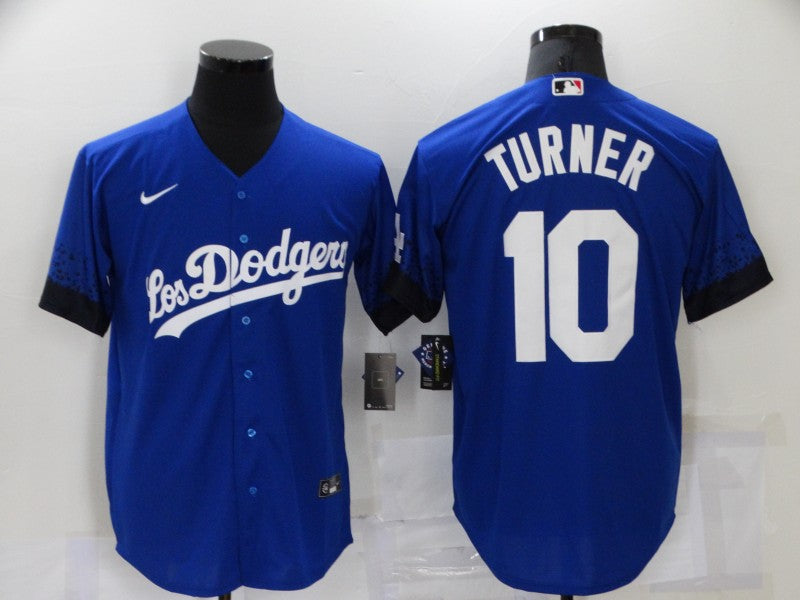 Men's Los Angeles Dodgers Justin Turner Blue Stitched Jersey baseball jersey product view 1