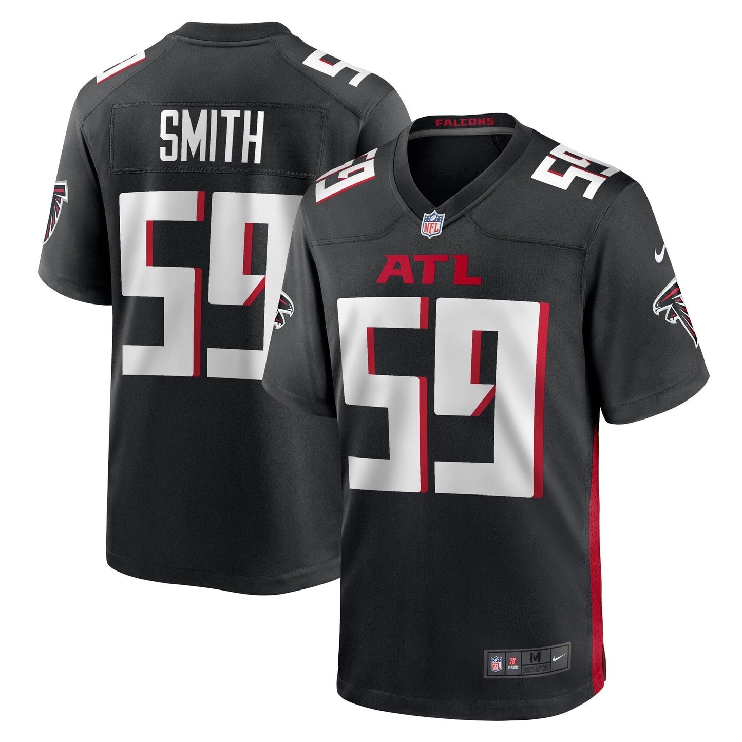 Andre Smith Atlanta Falcons Game Jersey - Black football jersey product view 1