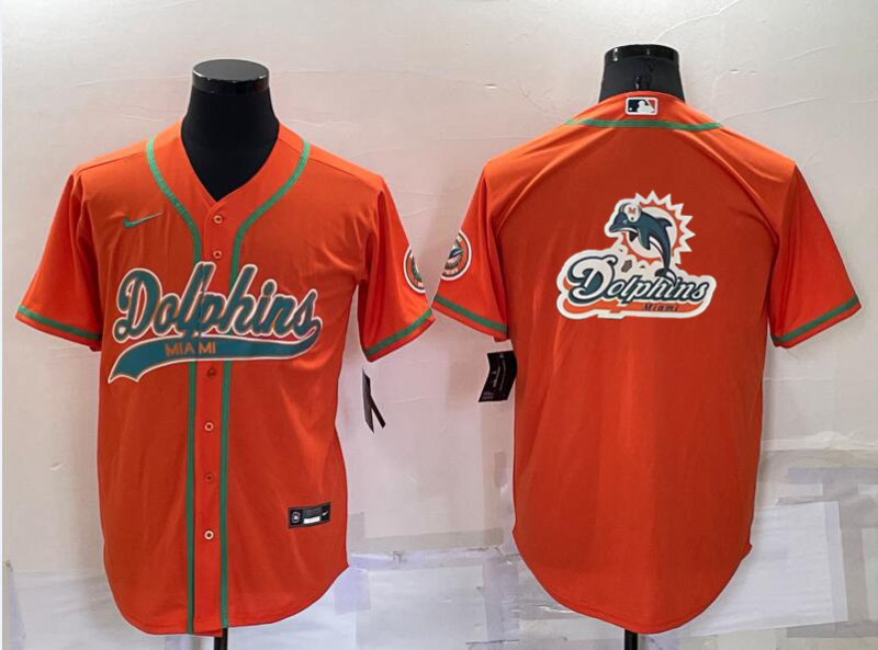Men's Miami Dolphins Orange Game Jersey football jersey product view 1