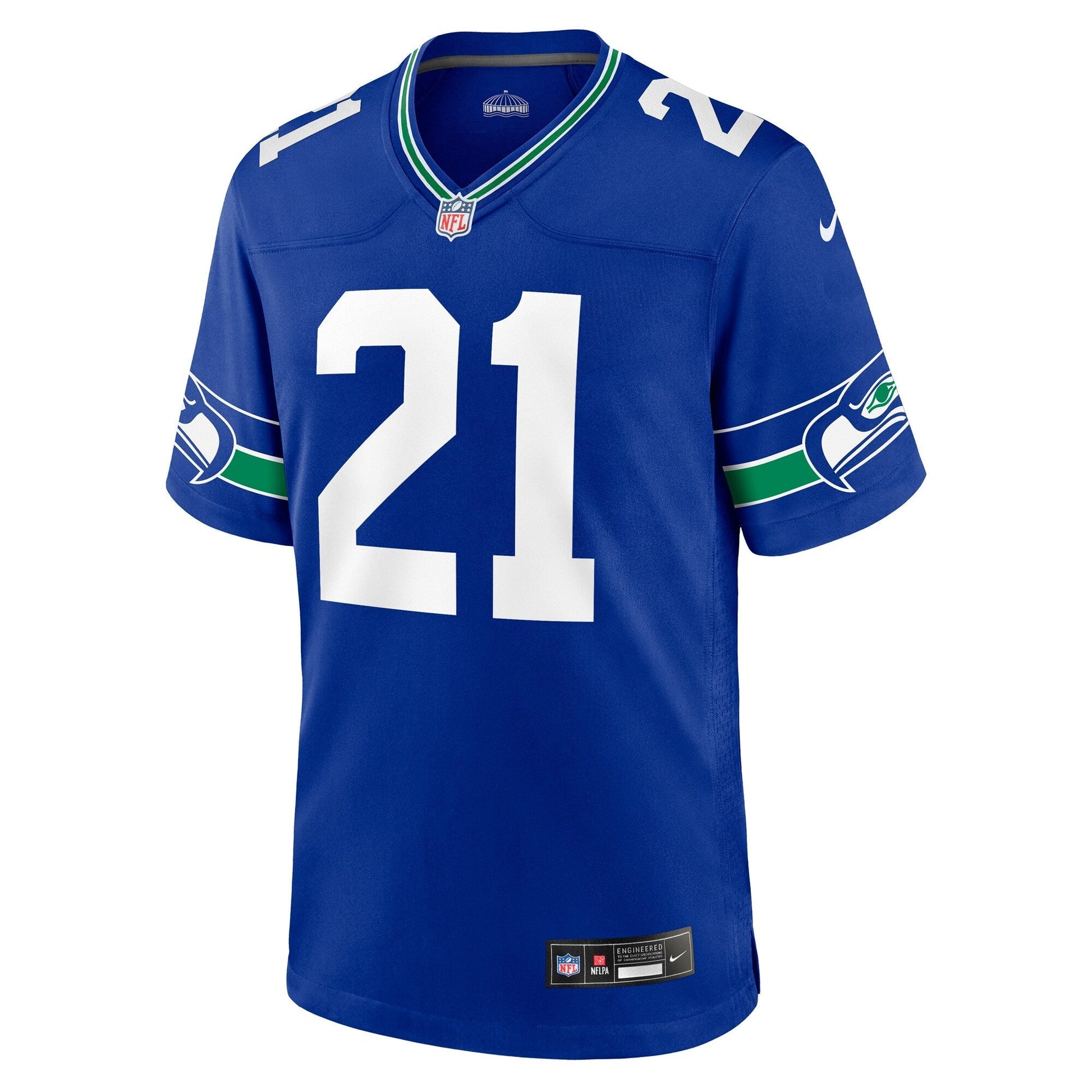 Devon Witherspoon Seattle Seahawks Throwback Game Jersey - Royal football jersey product view 2
