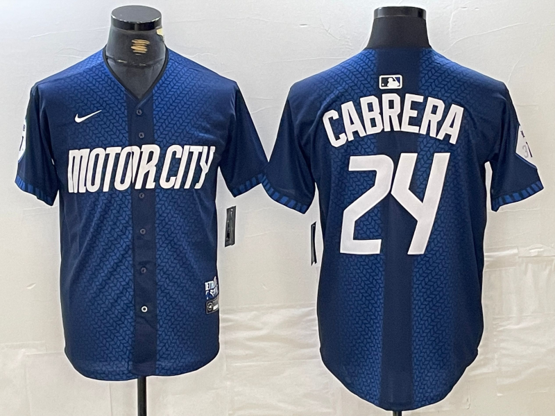 Men's Detroit Tigers Miguel Cabrera Navy 2024 City Connect Limited Jersey baseball jersey product view 1