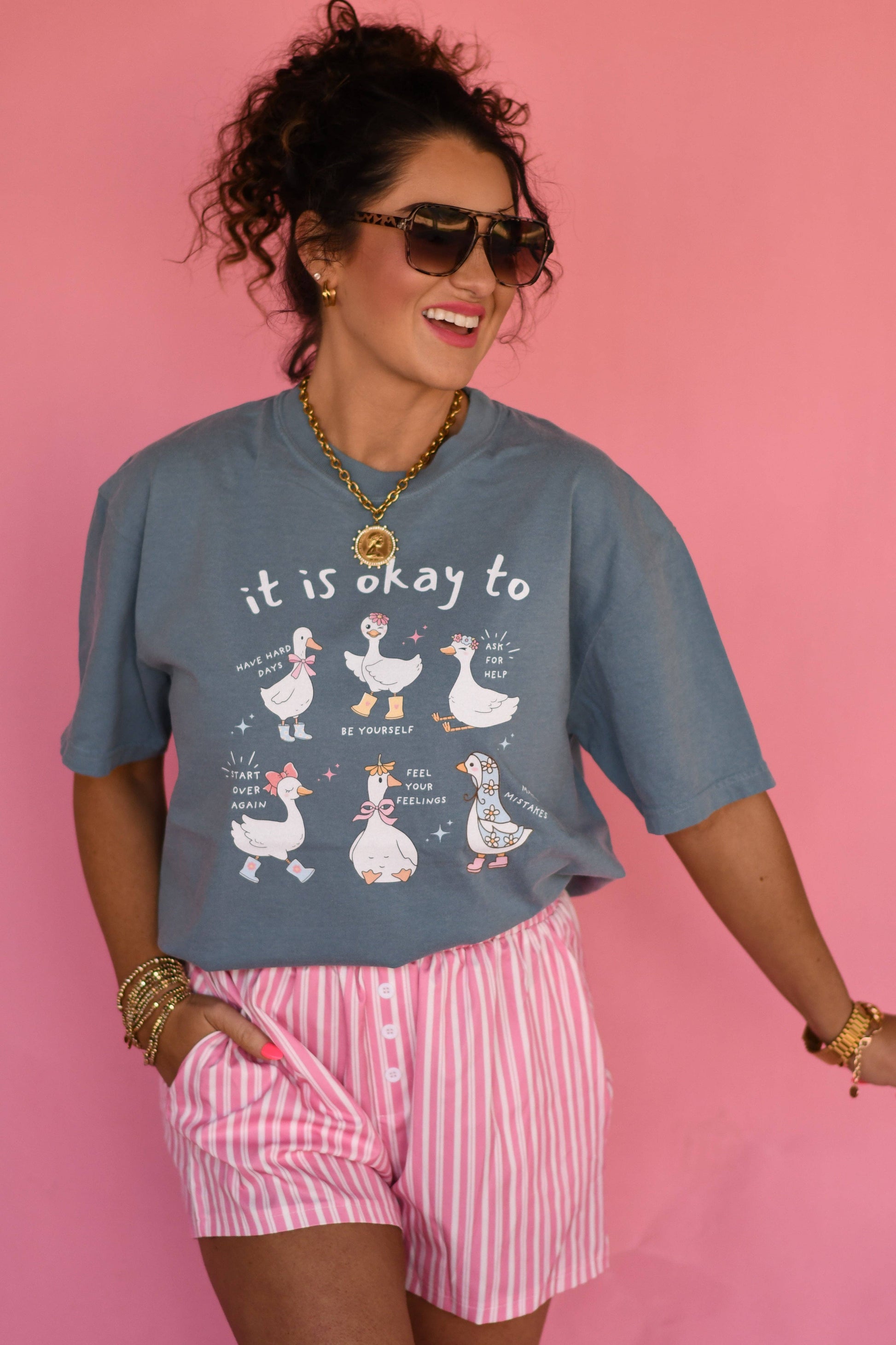 It Is Okay To Geese Tee Unisex T-shirt, Sweatshirt, Hoodie, Long Sleeve Tee - T-Shirt, Sweatshirt, Hoodie
