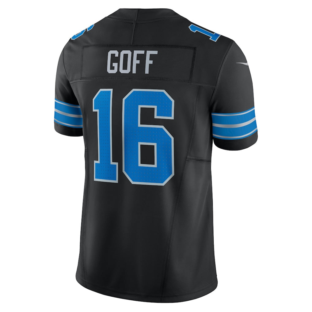 D.Lions #16 Jared Goff Black Vapor F.U.S.E. Limited Jersey football jersey product view 1