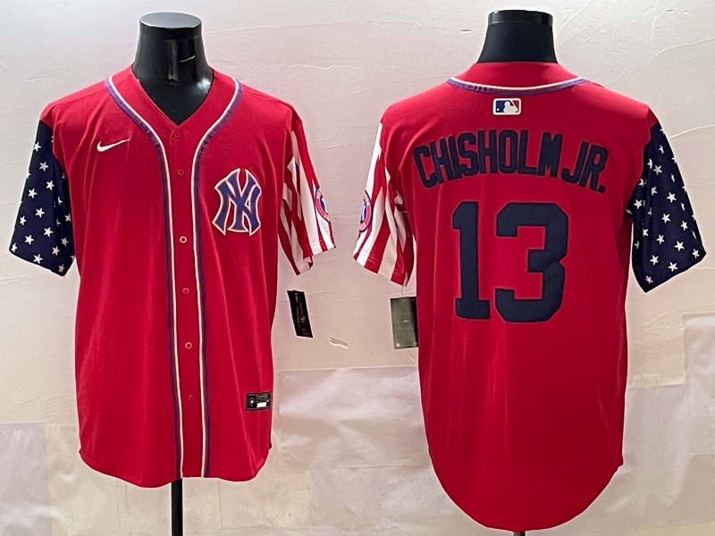 Men's New York Yankees Jazz Chisholm Jr. Red Limited Player Jersey baseball jersey product view 1