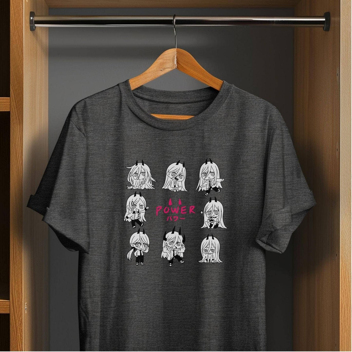 Chainsaw Power Graphic Tee - Anime Gift, Harajuku Style Unisex T-shirt, Sweatshirt, Hoodie, Long Sleeve Tee - T-Shirt, Sweatshirt, Hoodie