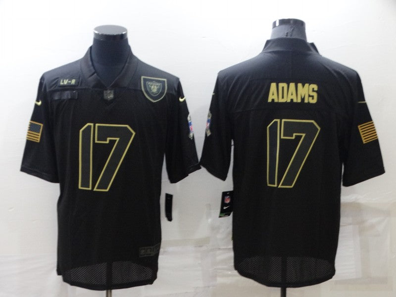 Men's Las Vegas Raiders Davante Adams #17 Black Player Game Jersey1 football jersey product view 1